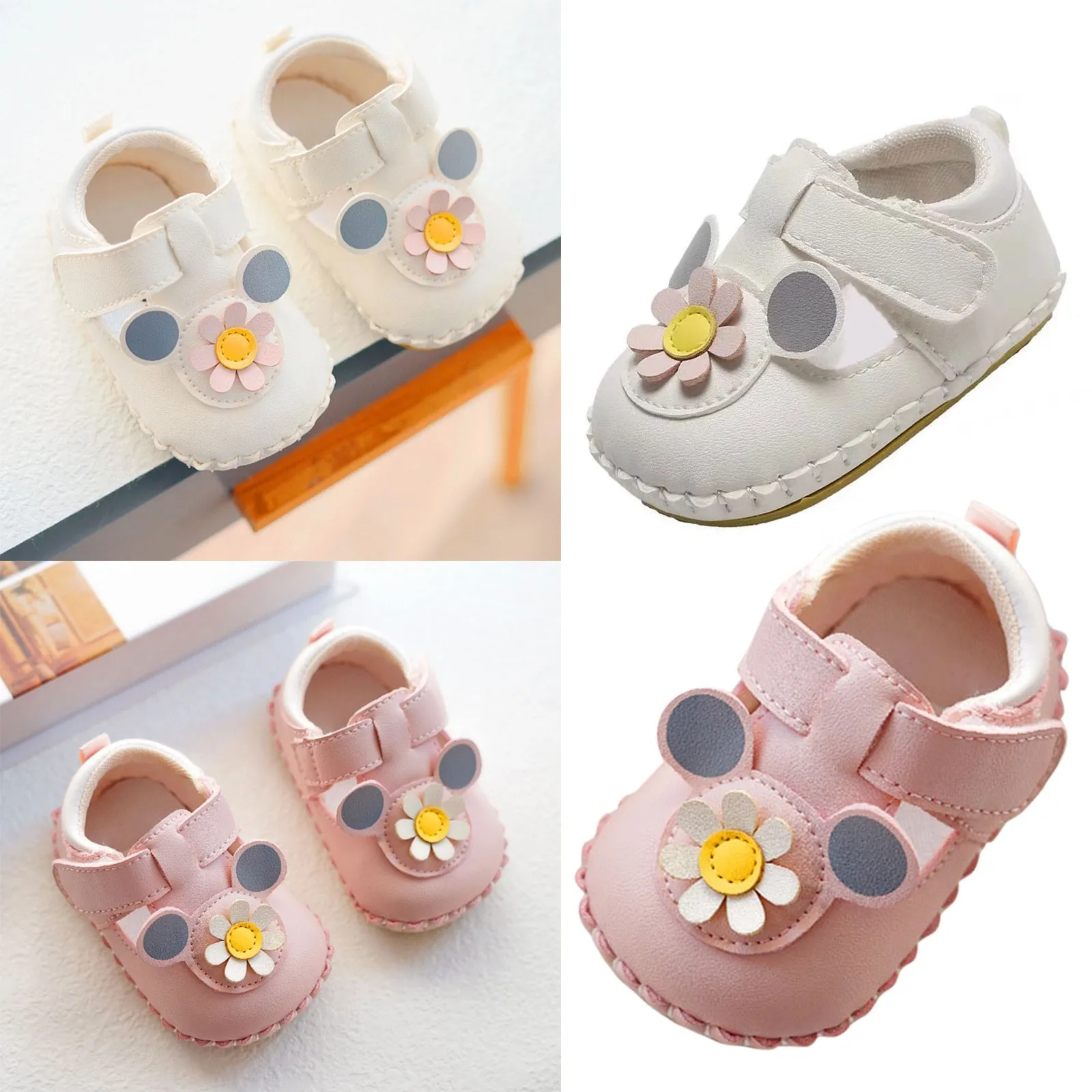 

Infant Baby Girls Shoes Soft Sole Princess Wedding Dress Mary Jane Newborn Light Baby Sneaker Shoes Soccer Slides for Girls