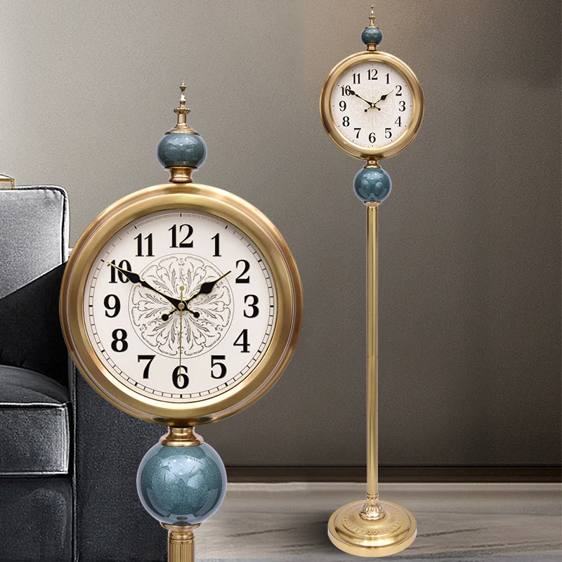 

American living room floor clock home luxury fashion ceramic vertical clock technology floor clock home large floor clock.