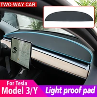 for tesla model 3 model y car dashboard pad cover dustproof non slip dash protect sunshade mat interior decorative accessories