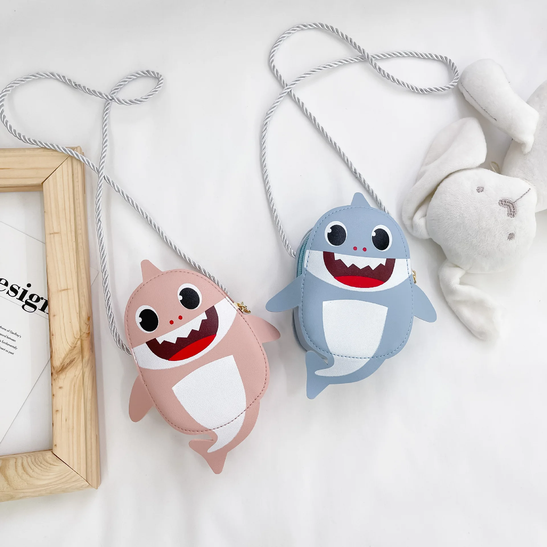 

2023 Baby shark Children's Cartoon Messenger Cute Bag Hot Toys Christmas New Year Gift for Children