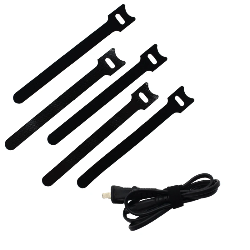 100pcs Cable Ties 150mmx12mm T Buckle Strap Nylon Loop Wrap Black Back To Back Data Cable Self Adhesive Cable Management