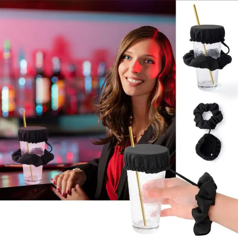 

Club Drink Covers Hair Accessorie For Alcohol Protection Scrunchie Protect Lady Gift For Girl Drink Spiking Prevention Hairband