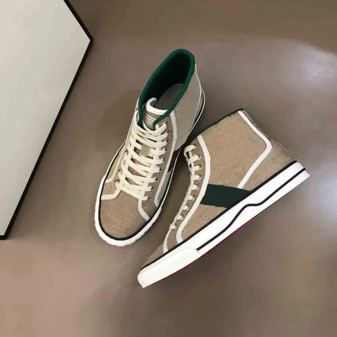 

Top Quality High-Top Casual Shoes Sneaker Flowers Embroidery Technical Canvas B23 Oblique Trainers Womens Mens Dress Sneakers 1