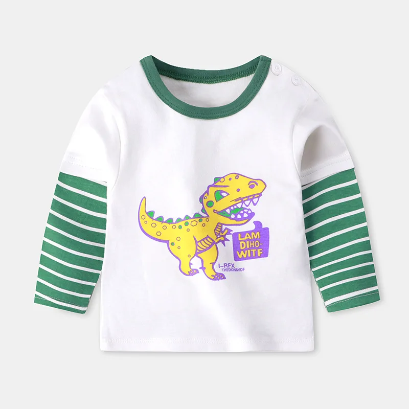 2023 New Children's Basecoat Cotton Spring T-shirt  Baby Cartoon Top Boys and Girls  Long Sleeve  Clothing