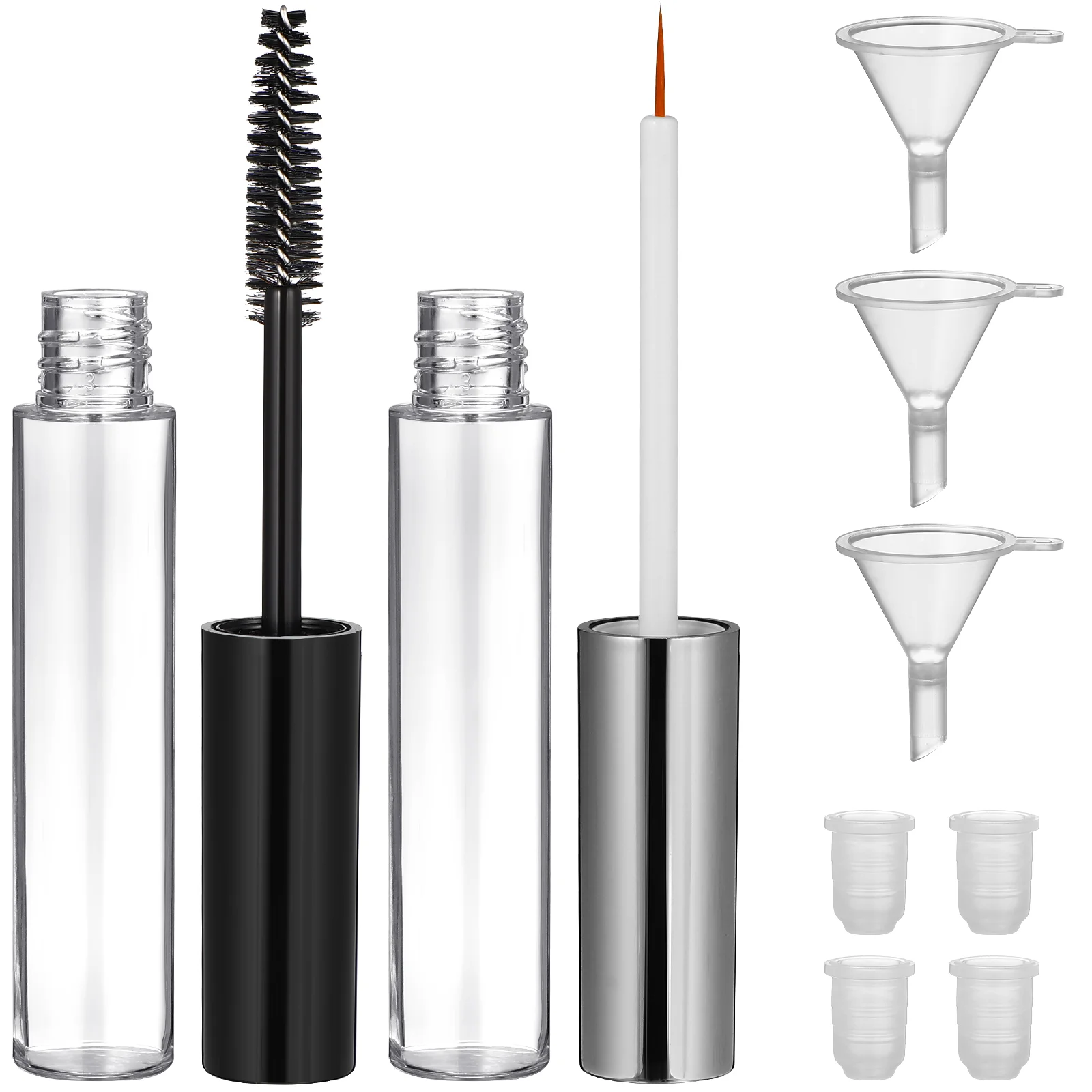 

6 Pcs Empty Mascara Tubes with Wand Small Mascara Containers Eyeliner Liquid Dispenser Tubes Bottles Containers with 3