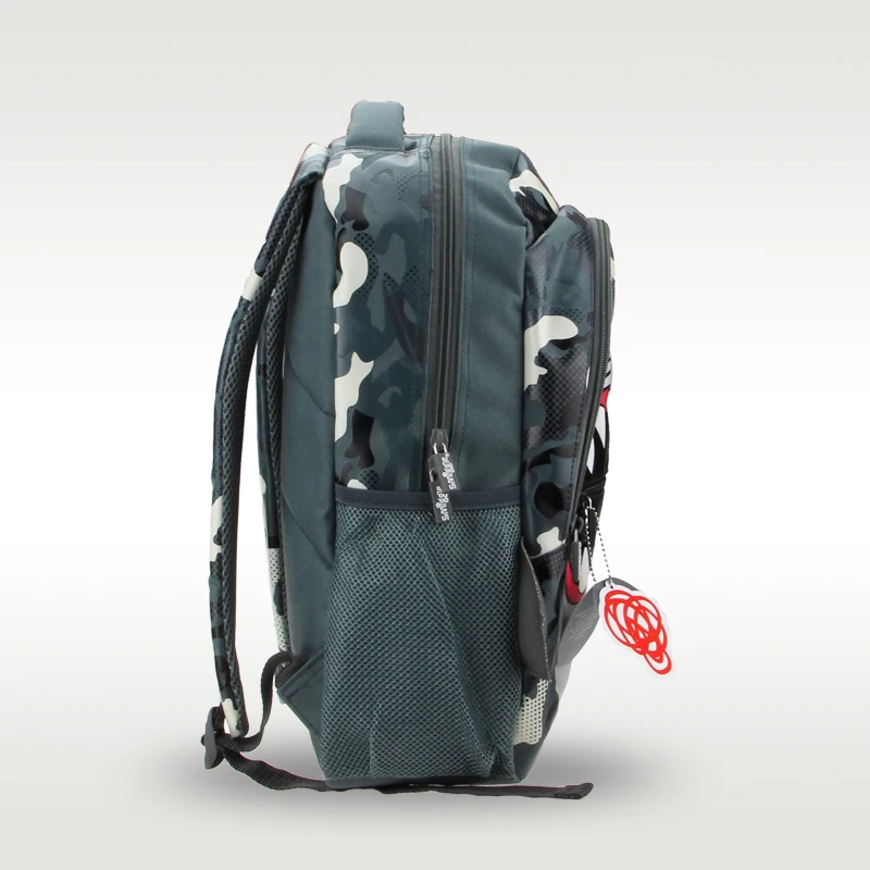 Australia Original Smiggle Children's Schoolbag Boys Elementary School Students Shoulder Backpack Gray Dazzling Jaws 7-12 Years