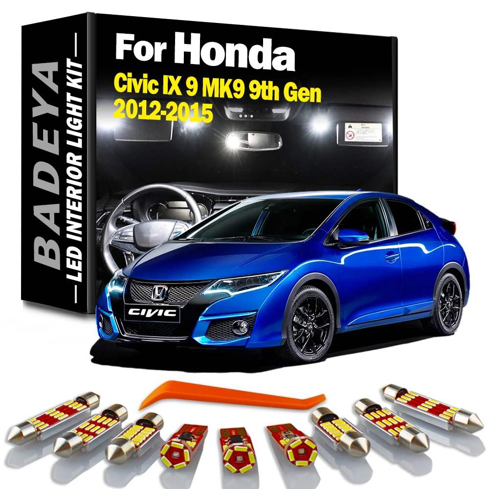 Детская Внутренняя Карта Badeya Для Honda Civic Ix 9 Mk9 9-е Поколение 2012-2015 Салонные Лампы