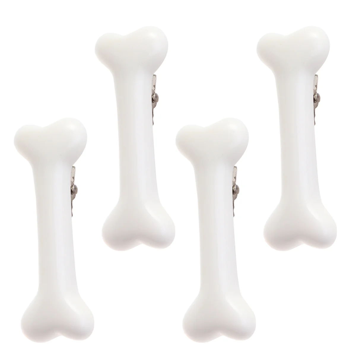 

White Hair Clips, 4pcs Alligator Hair Clips Gothic Hair Barrettes Costume Hair Accessories for