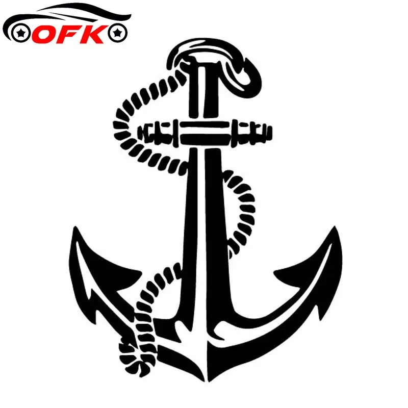 

Лодка Якорь Веревка нежный бесшовный путешествия ПВХ наклейка Красивая Автомобильная наклейка. 15,2 см * 12 см