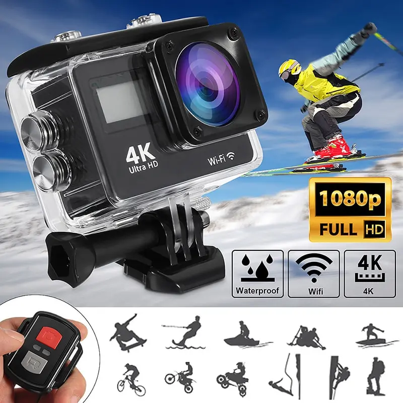 

4K 1080P HD 2'' Dual Screen Sport Action Camera DV WiFi Waterproof As Go Pro UK
