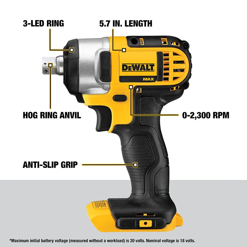 DEWALT беспроводной ударный гайковерт DCF880 18 в литиевый 203N.m с высоким крутящим