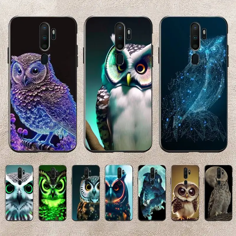 

Animal Night Owl Lovely Phone Case For Redmi 9A 8A 6A Note 9 8 10 11S 8T Pro Max 9 K20 K30 K40 Pro PocoF3 Note11 5G Case