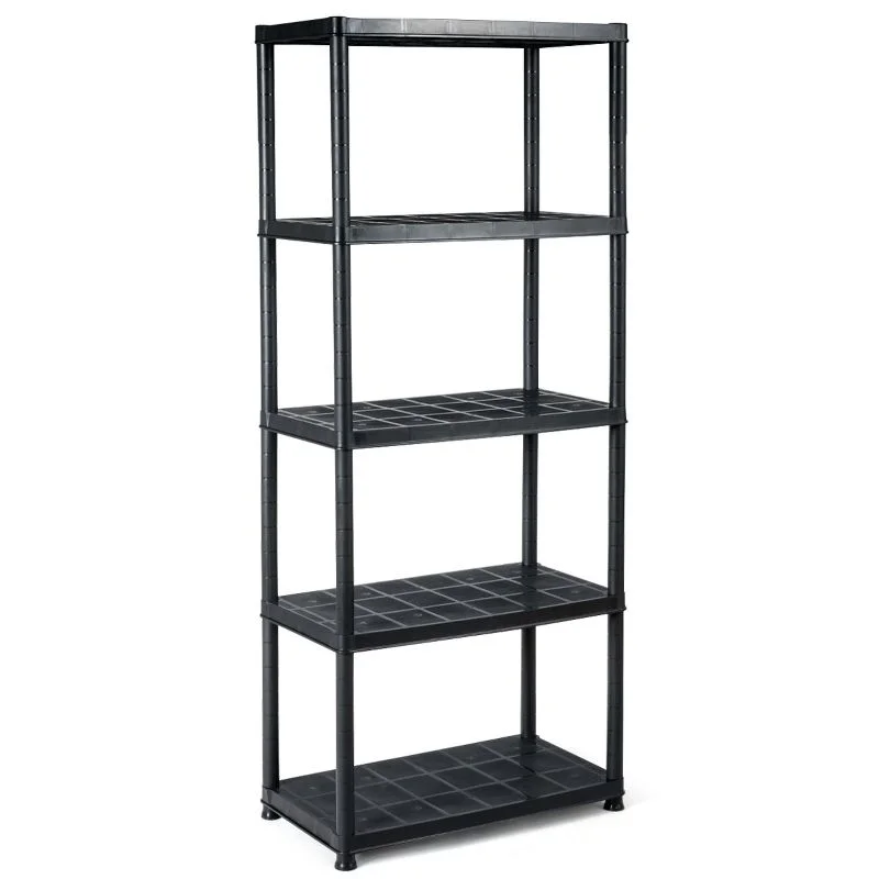 

5-Tier Storage Shelving Freestanding Heavy Duty Rack,33.5''L X 16''W X 73''H,Black