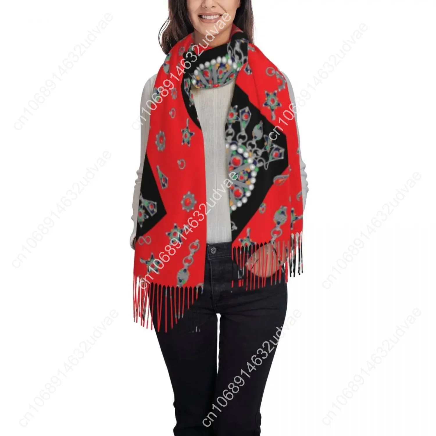 Ювелирные изделия Kabyle с принтом по индивидуальному заказу шарф в африканском