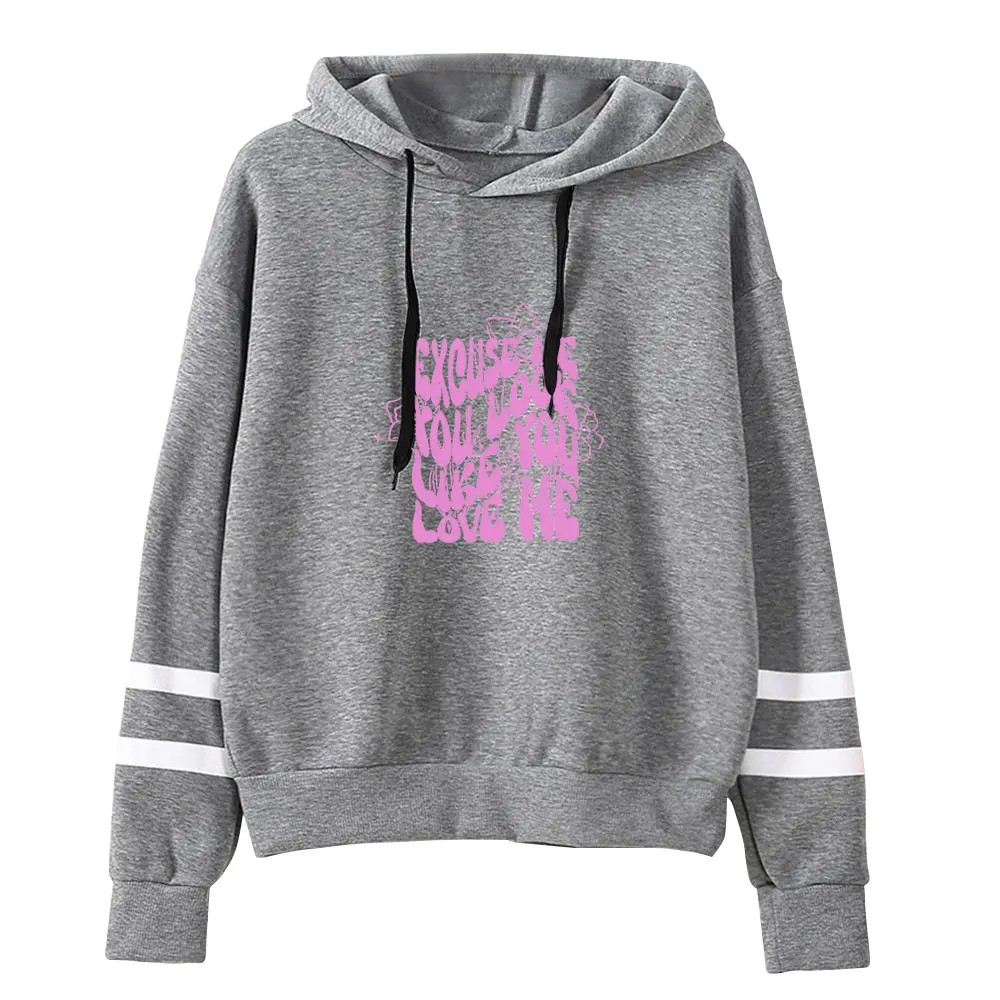 Фото Толстовки с капюшоном Ella Langley Merch, толстовка с рукавами с параллельными перекладинами, повседневная одежда, повседневная одежда №3