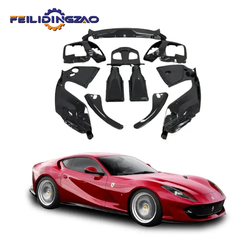 FLDZ karosseries-Kit Hersteller Front stohu stange Hecks toβ stangen Motorhauben фонарь 812 2017-2021 Kohlefase