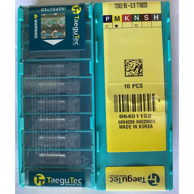 

TDXU 8e-0. 8 TT8020 карбидная вставка для лезвия CNC, токарный инструмент, 10 шт./партия, режущие вставки taegutec