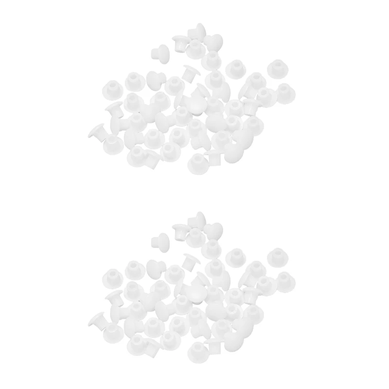 

Plastic Round Shaped Cover Screw Cap Lid White 100Pcs For 5Mm Dia Hole
