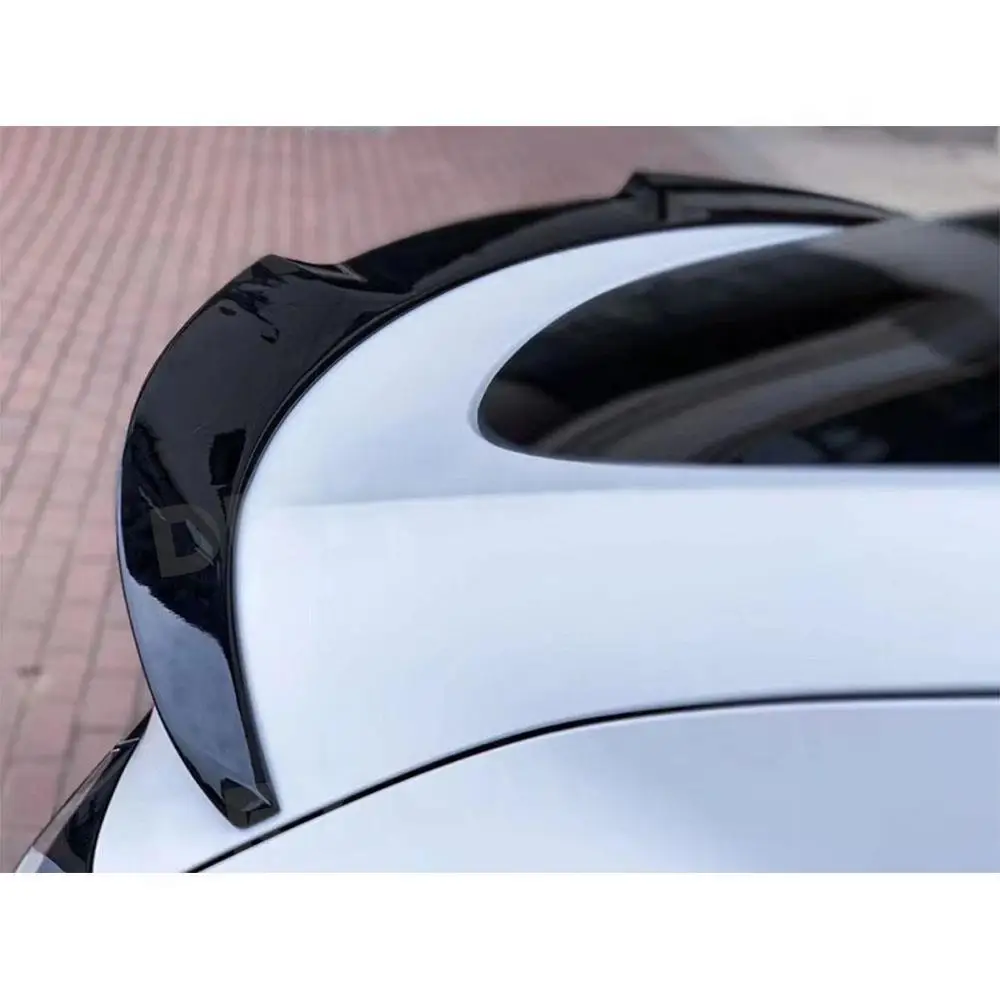 Утконос из углеродного волокна модель Tesla Y 2021 + ABS блестящий черный цвет задний