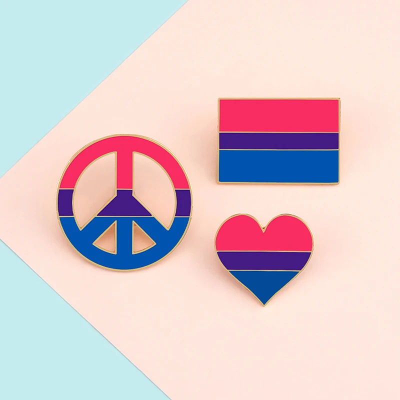Креативная асексуальная заколка для лацкана сердце флаг радуга символ мира