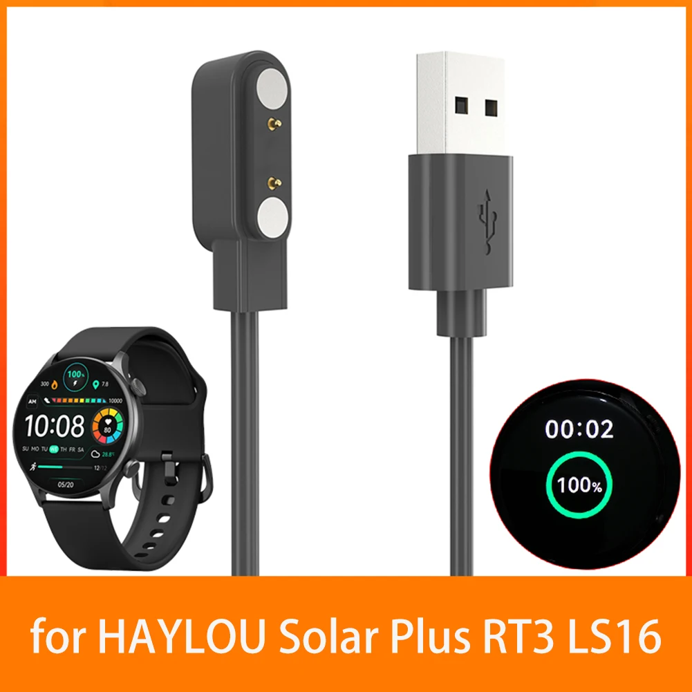 

Магнитная зарядная док-станция для HAYLOU Solar Plus RT3 LS16, USB-кабель для быстрой зарядки умных часов, шнур для зарядного устройства, аксессуары