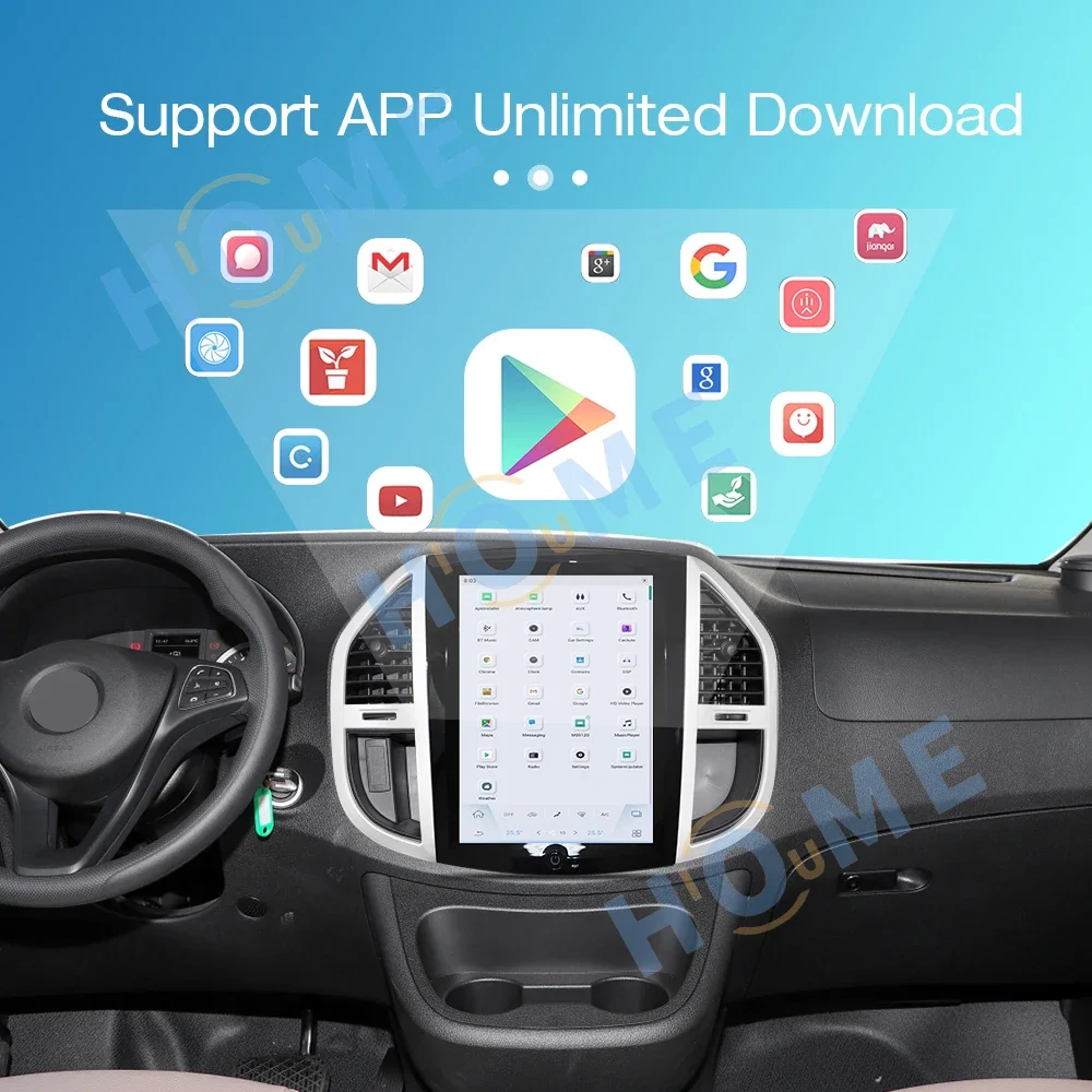 Автомобильный видеоплеер Snapdragon 12 1 стерео-система Тесла для Benz VITO W447 2016-2021 Carplay
