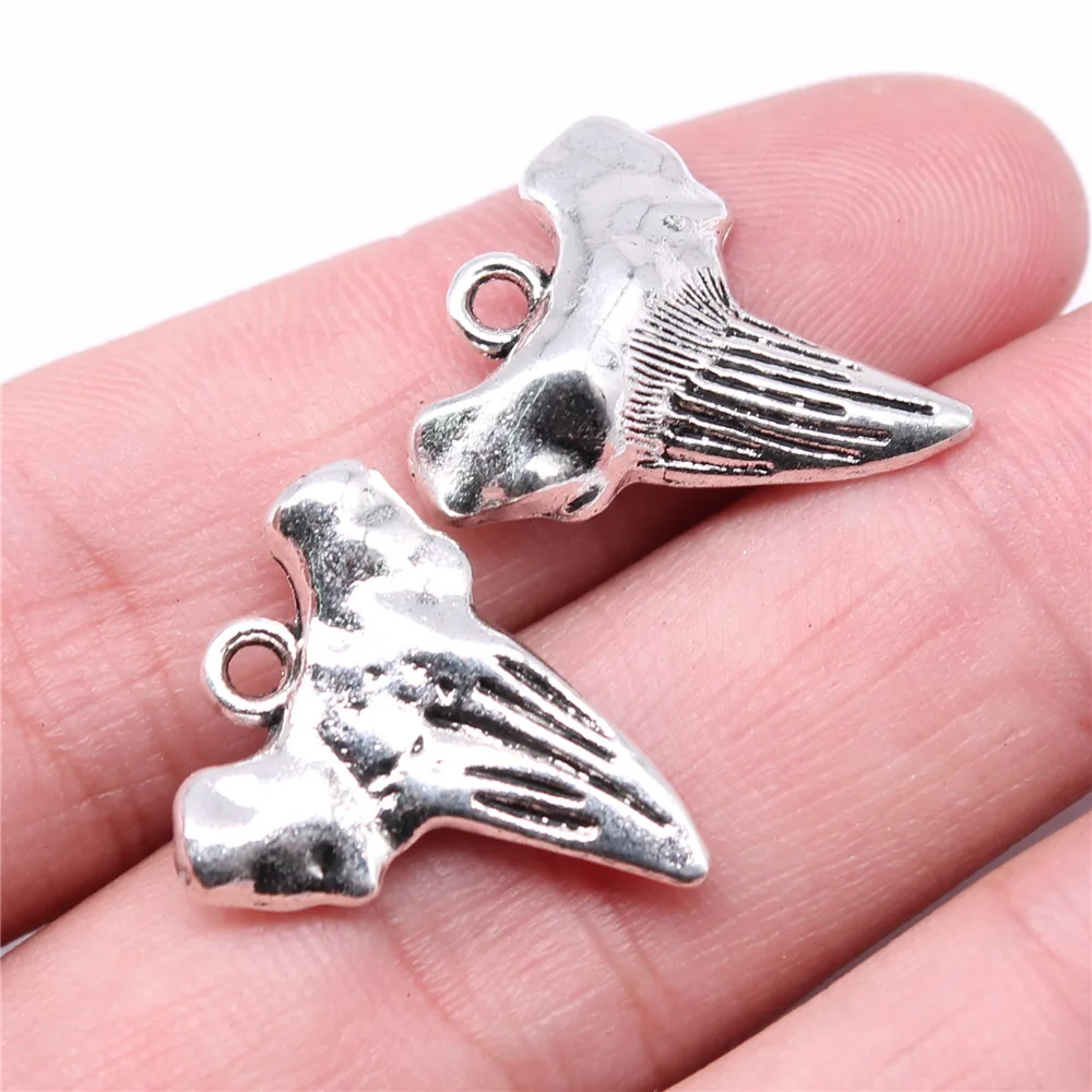 Модные подвески в виде животных RAINXTAR серебряного цвета античном стиле с зубьями