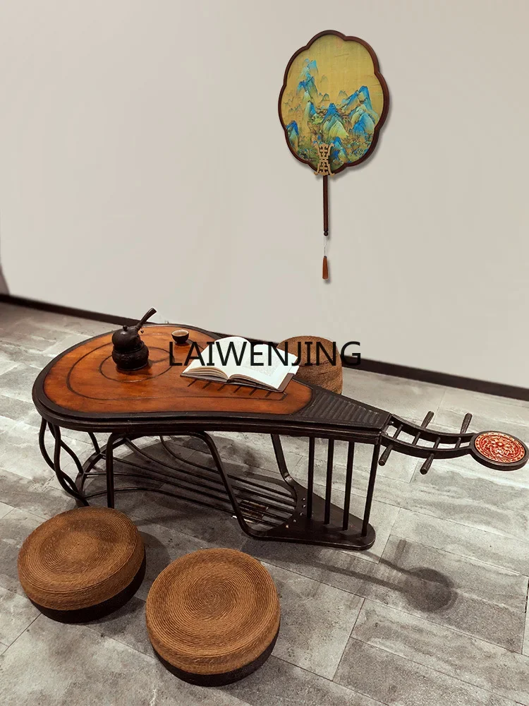 MJY чайный столик из массива дерева pipa кованого железа ретро антикварный стул