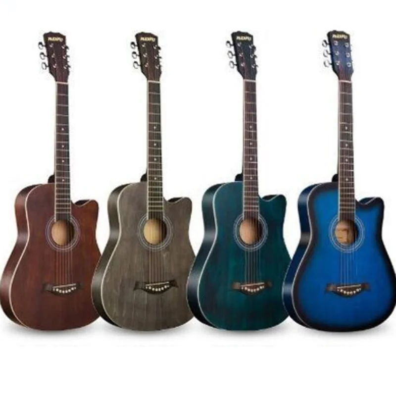 

6 String Resonator Wood Guitar Neck Body Classical Box Guitar Black Practice Kit Portable Guitarra Acustica Music Instrument