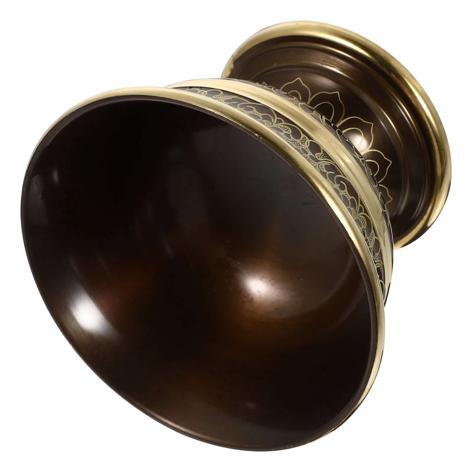 

Tribute Cup Ritual Decor Buddha Lamp Temple Bowl Water Container Holder Tibetan Offering