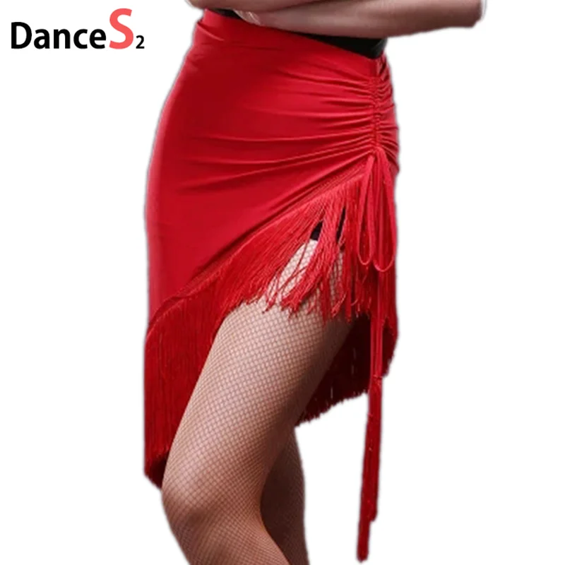 

Women Latin Dance Dresses Fringe Tassel Skirt Salsa Tango Rumba Cha Cha Ballroom Dancing Clothes Competition Pratice Costumes