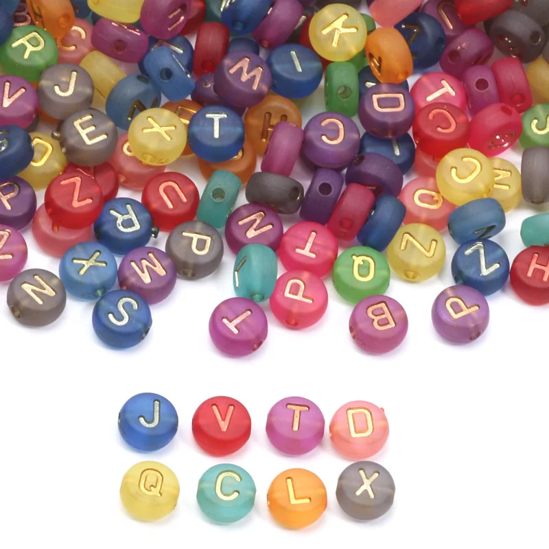 100 шт. акриловые бусины для браслетов ожерелий 7 мм