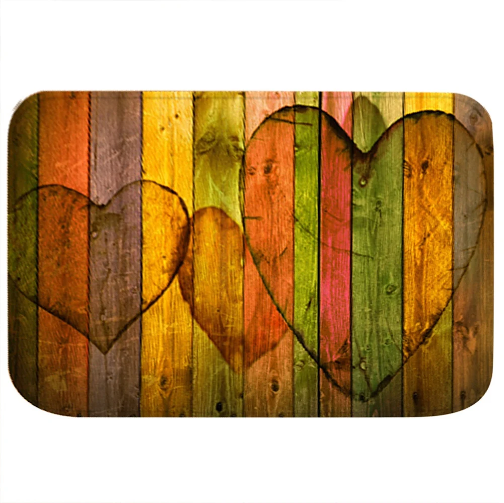 

Non slip Absorbent Floor Mat Doormat for Home Entrance Living Room Three Heart (50*80cm)