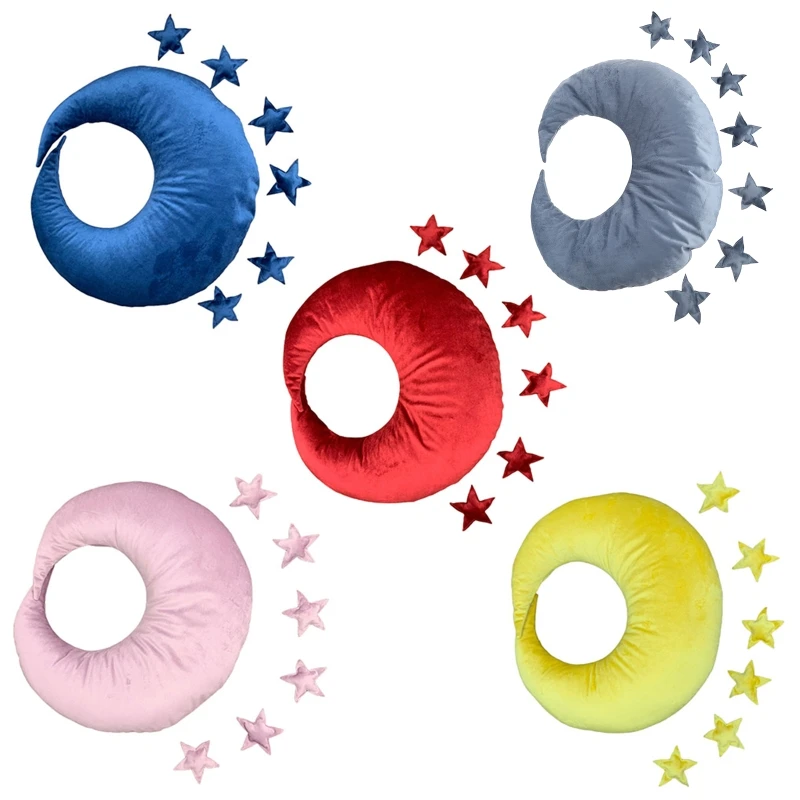 

Baby Posing Moon Pillow Stars Set Newborn Photography Props Accessory