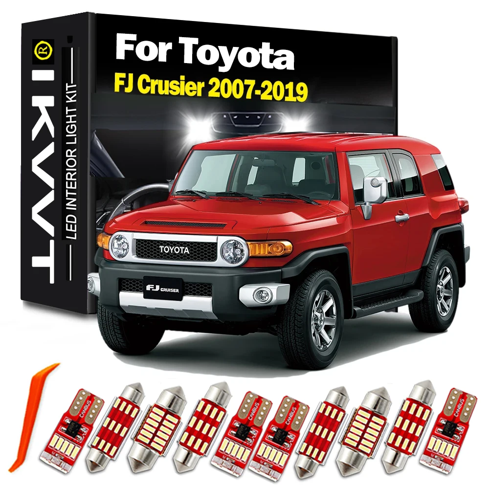

IKVVT, 8 шт., встроенная карта памяти для Toyota FJ Crusier 2007-2014, 2015, 2016, 2017, 2018, 2019, автомобильные лампы без ошибок