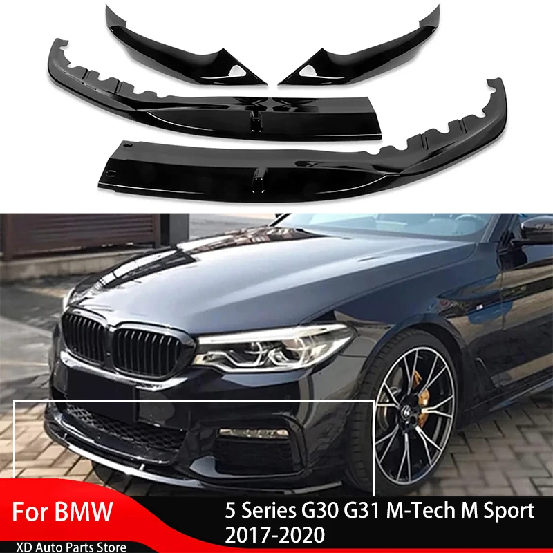4 шт. автомобильный передний бампер спойлер для BMW 5 серии G30 G31 M-Tech M Sport 2017-2020 фартук
