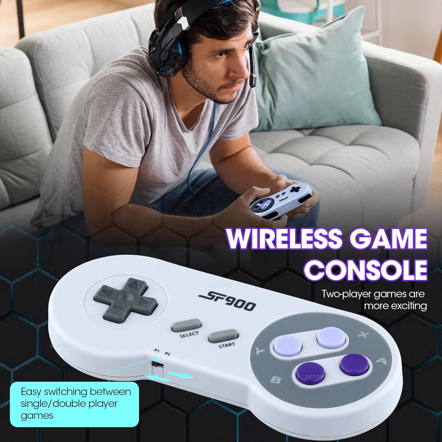 16-битная Игровая Консоль SF900 Super Nintendo С Поддержкой 4700 Ретро-игр HD Для