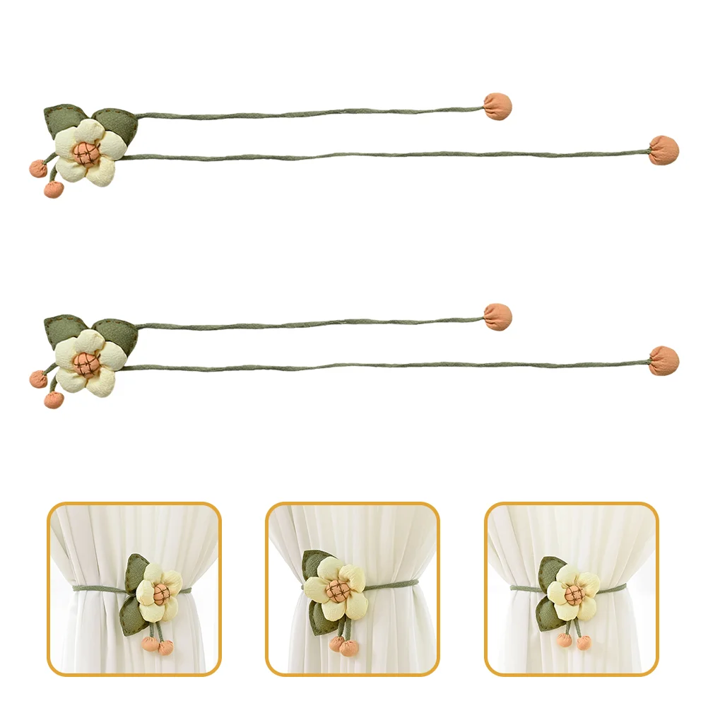 

2 Pcs Strap Curtain Tie Backs Astetic Room Decor Elegant Fixing Home Holdback Tiebacks Clips Hook Window Buckle Living Portable