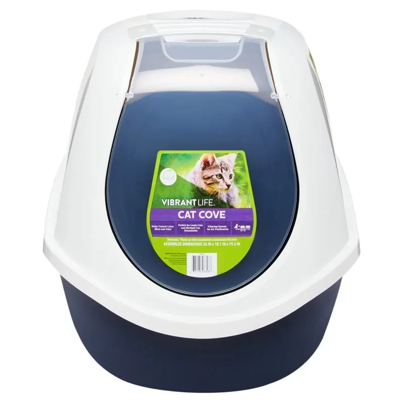 

Mega Smart Cat Cove Covered Litterbox For Cats Kitten Furniture House