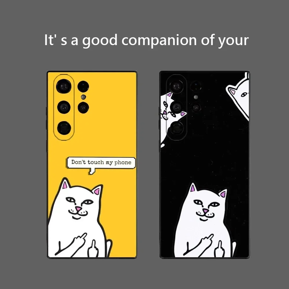 Забавный чехол для телефона R-R-RipndipS CAT Samsung Galaxy S25 Ultra S22 S23 S24 S21 S20 5G защитный мягкий