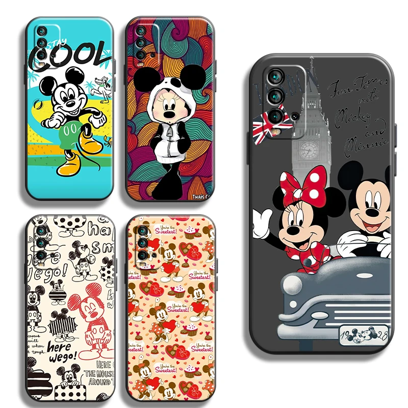 

Disney Mickey Phone Cases For Xiaomi Redmi Note 10 10S 10 Pro POCO F3 GT X3 GT M3 Pro X3 NFC Protective Carcasa Funda Soft
