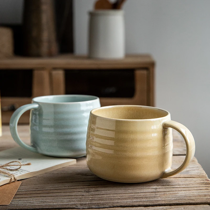 

350ml Creative Ceramic Mug Special Slotted Cup Mug Home Office Fancy Gift for Tea Drinker