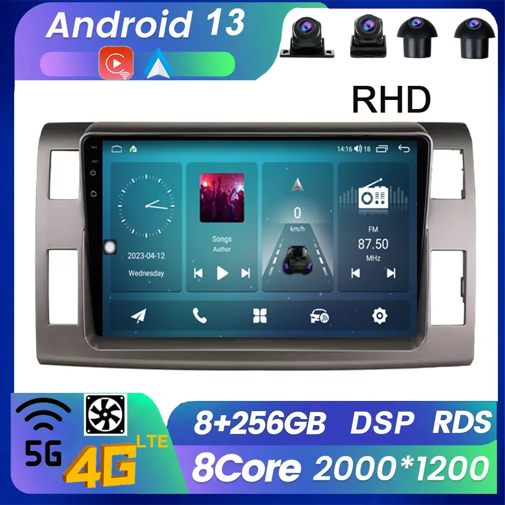 

RHD For Toyota Previa XR50 3 III 2006-2019 Car Screen 10.2Inch Android 13 Carplay Auto Multimedia Video Player Navigation Stereo