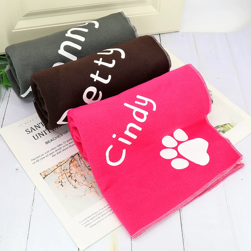 

Custom Name Pet Mat Blanket Soft Dog Cat Bed Blankets Warm Sofa Sleeping Mattress Cushion For Small Medium Large Dogs Free Print