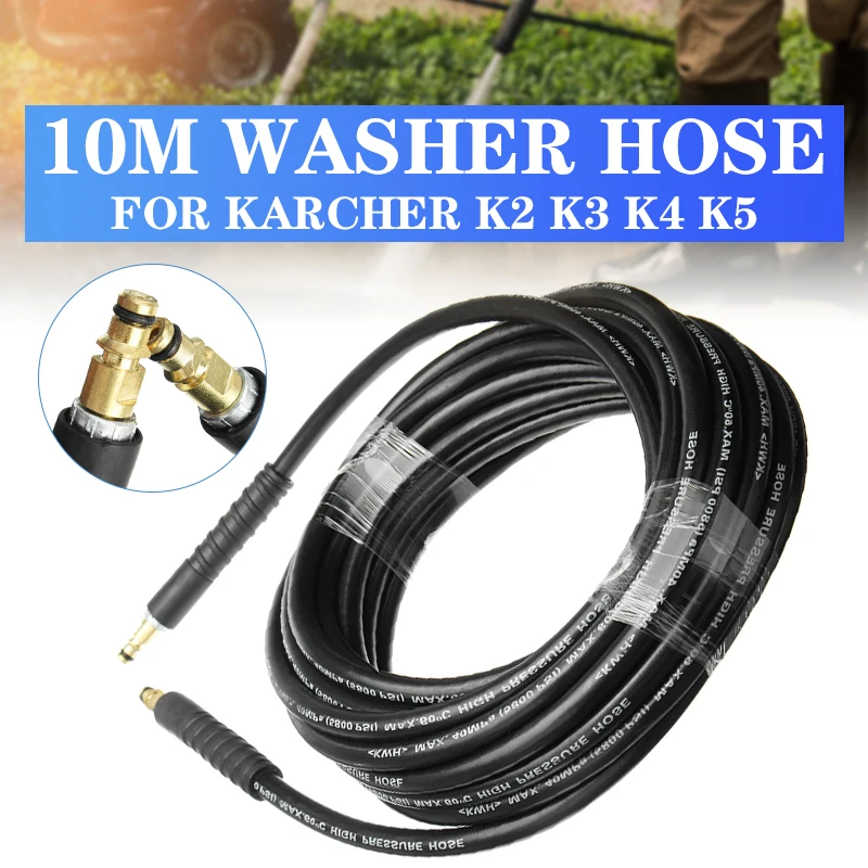 

10M Meters High Pressure Washer Hose Pipe Cord Car Wash Hose Water Cleaning Extension For Karcher K-series Connector