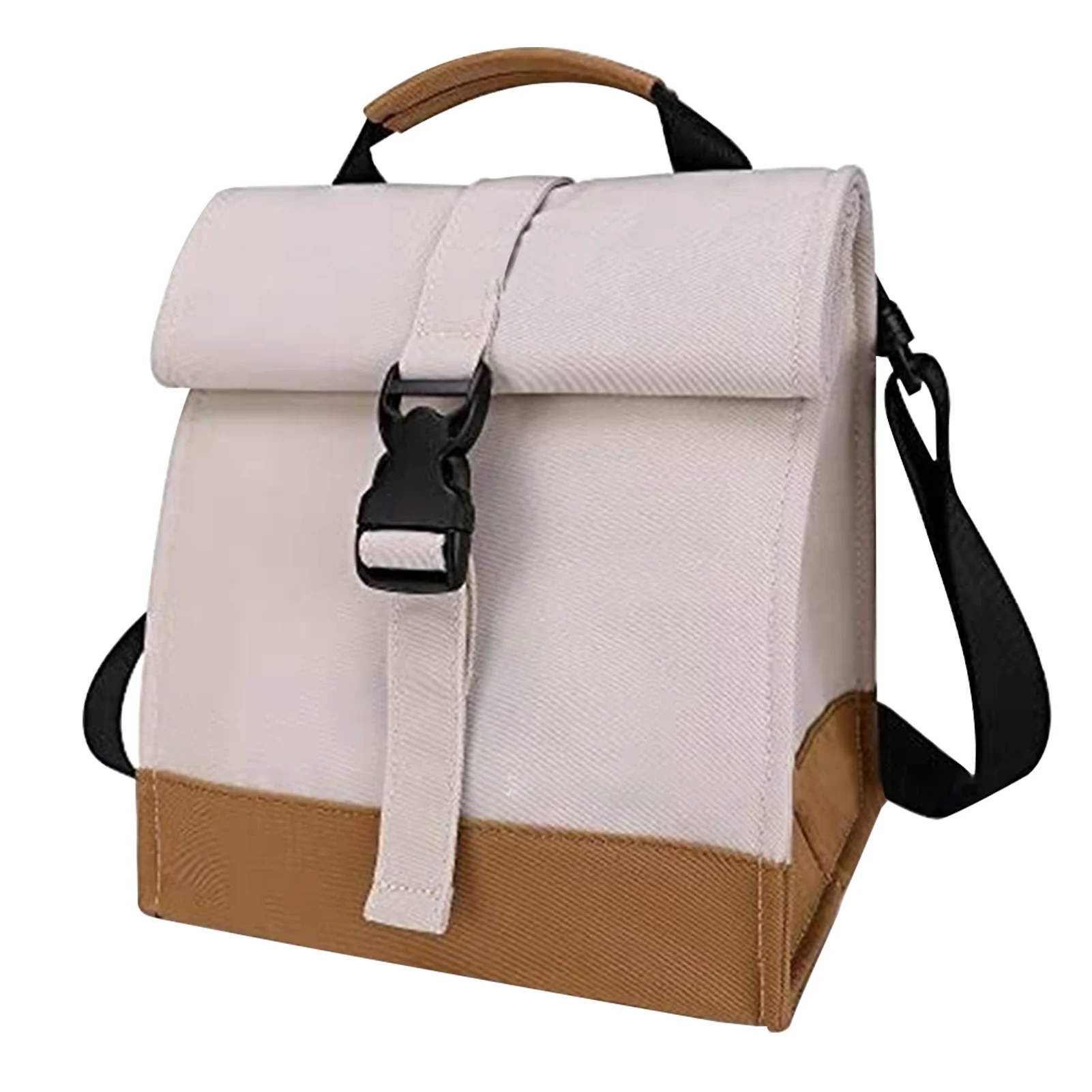 

Outdoor Adjustable Shoulder Strap Kids Adult Roll Top Lunch Bag Insulated Thermal Meal Office School Travel Picnic Lunchbox Tote