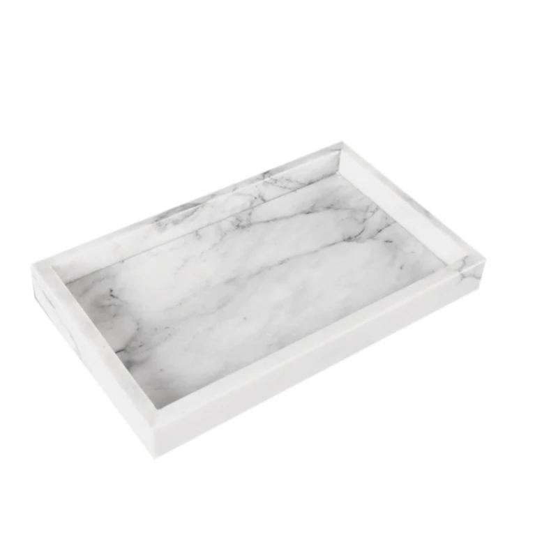 

Hotel Bathroom Toilet Tray Cake Tray Home Cosmetics Natural Marble Square Tray
