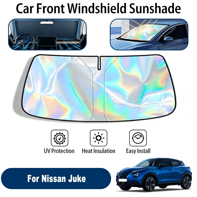 Фото Складная солнцезащитная шторка для лобового стекла Nissan Juke, УФ-отражающая защита от солнца, аксессуары для салона автомобиля №1