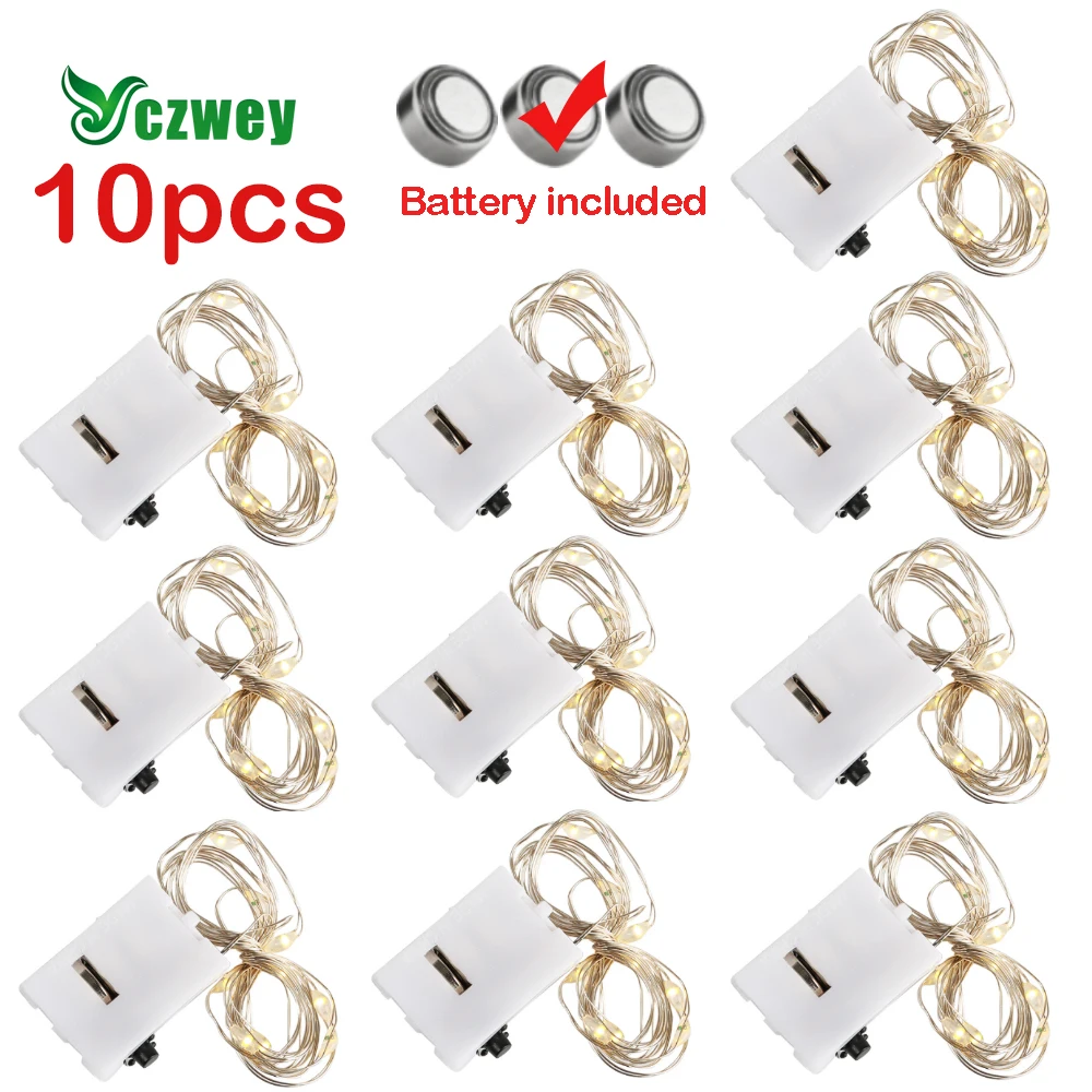 

10Pcs 3 modes With battery Fairy Lights Smart Flashing LED Fairy String Light Party Holiday Christmas Wedding Xmas Garland