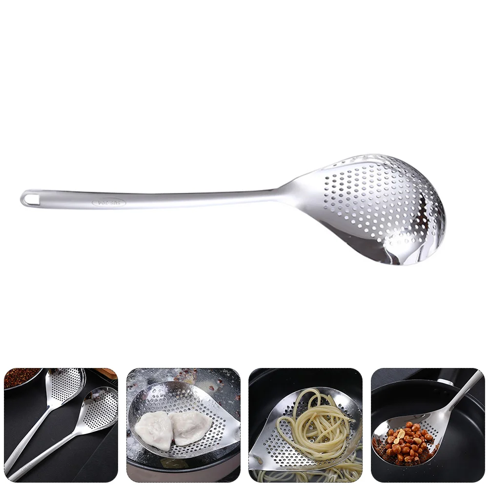 

Spoon Skimmer Strainer Ladle Kitchen Slotted Colander Cooking Draining Frying Mesh Scoop Serving Bowl Spider Strainers Soup Pot